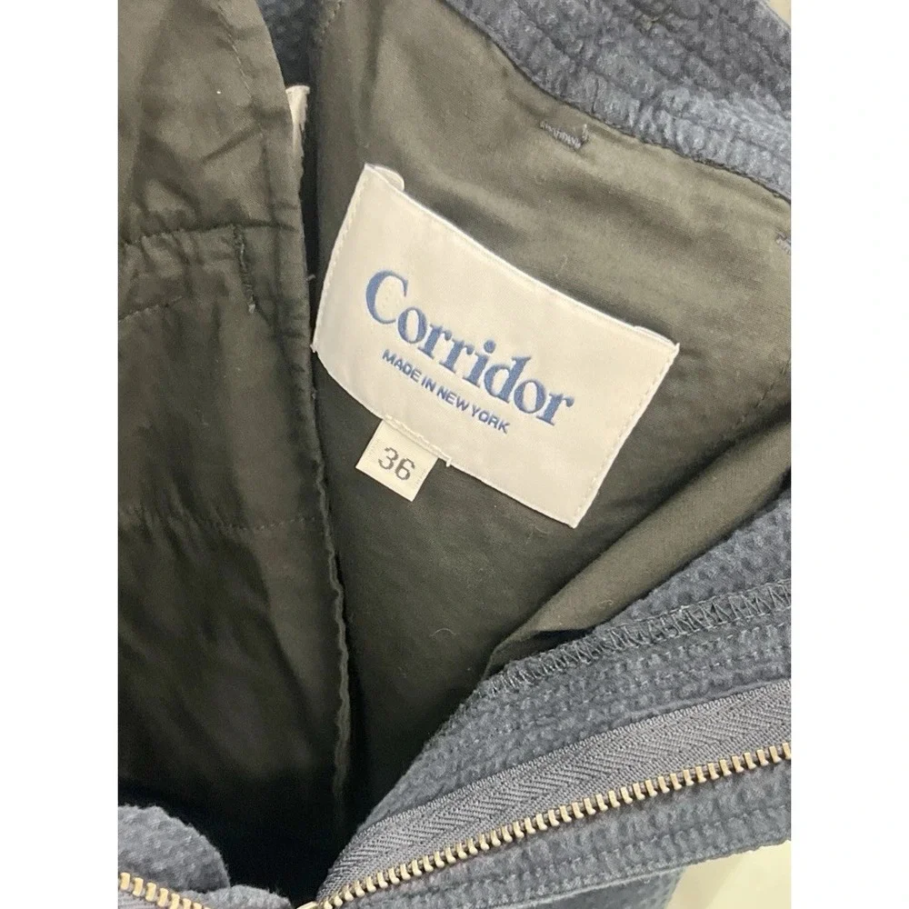 Corridor NYC navy seersucker shorts 100% cotton - 36 (18